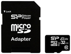 Карта памяти 32Gb MicroSD Silicon Power Class 10 + adapter (SP032GBSTHBU1V10-SP)