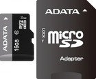 Карта памяти 16Gb MicroSD ADATA Class 10 + adapter (AUSDH16GUICL10-RA1)