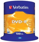 Диск DVD-R Verbatim 4.7Gb 16x Cake Box (100шт) (43549)