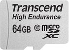 Карта памяти 64Gb MicroSD Transcend Class 10 + adapter (TS64GUSDXC10V)