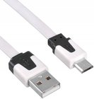 Кабель Buro USB 2.0 A (M) - Micro USB B (M), 1м (BHP MICROUSB 1M FLAT) White