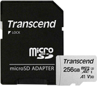 Карта памяти 256Gb MicroSD Transcend + адаптер (TS256GUSD300S-A)