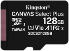 Карта памяти 128Gb MicroSD Kingston Canvas Select Plus Class 10 (SDCS2/128GBSP)