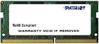 Оперативная память 4Gb DDR4 2400MHz Patriot SO-DIMM (PSD44G240081S)