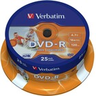 Диск DVD-R Verbatim 4.7Gb 16x Cake Box Printable (25шт) (43538)