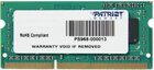 Оперативная память 4Gb DDR-III 1333Mhz Patriot SO-DIMM (PSD34G133381S)