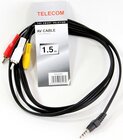 Кабель Telecom 3.5 Jack (M) - 3xRCA, 1.5м (TAV4545-1.5M)