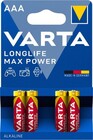 Батарейка Varta Max Tech / Max Power (AAA, 4 шт)