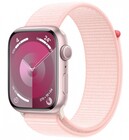 Apple Watch Series 9 41mm Pink Aluminum Case with Light Pink Sport Loop (MR953LL/A)