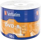 Диск DVD-R Verbatim 4.7Gb 16x (50шт) (43791)
