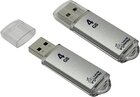 USB Flash накопитель 4Gb SmartBuy V-Cut Silver (SB4GBVC-S)