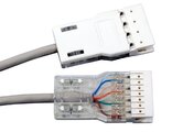 Патч-корд Hyperline PC-110-110-4P-C5e-1M-GY