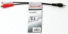 Переходник Telecom RCA (M) - 2xRCA (F), 0.2м (TAV4954-0.2M)