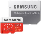 Карта памяти 32Gb MicroSD Samsung EVO PLUS Class 10 + SD adapter (MB-MC32GA/RU)