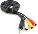 Кабель Gembird 3.5 Jack (M) - 3xRCA, 2м (CCA-4P2R-2M)