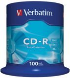 Диск CD-R Verbatim 700Mb 52x DataLife Cake Box (100шт) (43411)