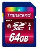 Карта памяти 64Gb Transcend SDXC Class 10 (TS64GSDXC10U1)