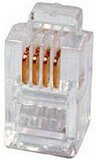 Телефонный разъем Hyperline PLUG-4P4C-P-C2
