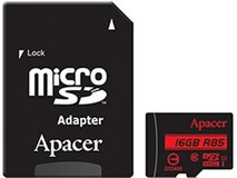 Карта памяти 16Gb MicroSD Apacer Class 10 + SD адаптер (AP16GMCSH10U5-R)