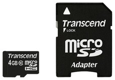 Карта памяти 4Gb MicroSD Transcend Class 10 (TS4GUSDHC10)
