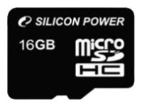 Карта памяти 16Gb MicroSD Silicon Power Class 10 (SP016GBSTH010V10)