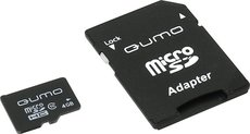 Карта памяти 4Gb MicroSD QUMO Class 10 + Adapter (QM4GMICSDHC10)