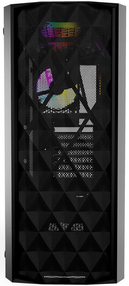 Корпус Powercase Diamond Mesh LED Black купить в Москве по цене 2999 р.