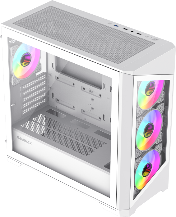 Micro atx корпуса белый. GAMEMAX Destroyer MB подсветка.